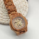 Nautilus Style Wooden Men’s Mechanical Watch Chronograph Date Brown Dial 40mm