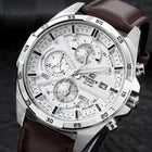 Casio Edifice EFR-556TR-1K Brown Leather Chronograph Mens Watch New Boxed