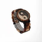 Philosopher Yin Yang Men’s Quartz Watch Vintage Chinese Design Wooden Strap