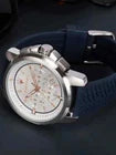 Maserati Successo Chronograph Men's R8871621013 Blue Watch Silver Dial 44mm