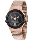 Maserati Potenza Men's R8853108009 Quartz Steel Watch Black Dial Mesh Strap 40mm