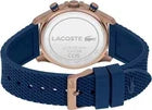Lacoste Watch Neoheritage Chronograph Men's Quartz 2011253 Blue Silicone New