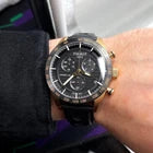 Tissot PRS 516 Chronograph Black Dial Rose Gold PVD Watch T100.417.36.051.00