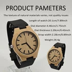 PRX Wood Men’s Quartz Watch Natural Wood Case Brown Dial Leather Strap 40mm