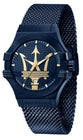 Maserati Potenza R8853108008 Men's Quartz Analog Blue Dial Watch Mesh Steel 42mm