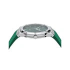 Ferragamo Mens F-80 SFDT00519 Classic Watch Green Silicone Strap Steel Dial 42mm