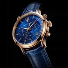 Maserati Epoca Men's R8871618007 Quartz Steel Watch Navy Blue Leather Strap 42mm