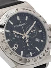 FERRAGAMO Watch SFKZ00123 1927 Chrono Analog Black Dial Black Leather Strap 41mm
