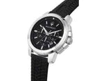 Maserati Successo Chronograph Men's R8871621014 Silicone Black Dial Watch 44mm