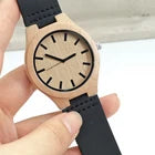 PRX Wood Men’s Quartz Watch Natural Wood Case Brown Dial Leather Strap 40mm