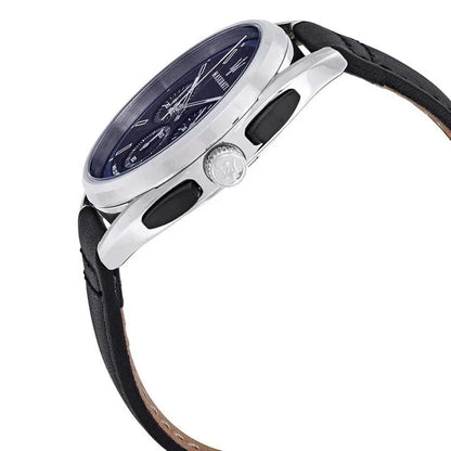 Maserati Trimarano Mens R8871632001 Analog Quartz Watch Black Leather Strap 42mm