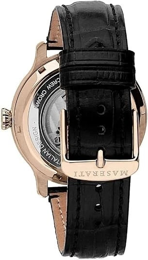 Maserati Epoca R8821118001 Men's Automatic Skeleton Black Steel Dial Watch 42mm