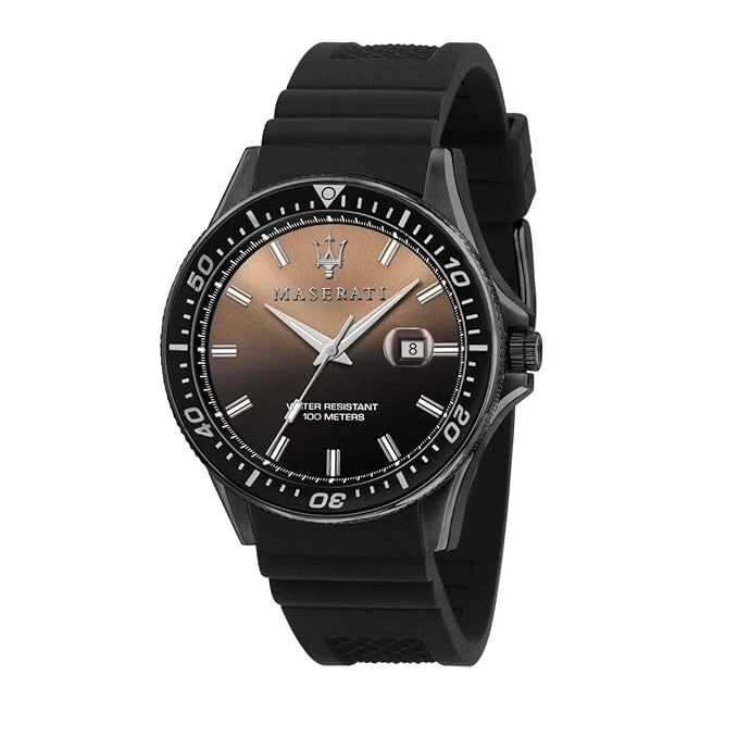 Maserati Analog Multicolor Dial Men's Watch R8851140001 Quartz 44mm Silicone