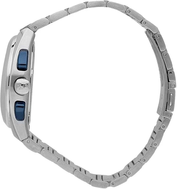 Maserati Men's Triconic R8873639001 Quartz Steel Silver Bracelet 43mm Blue Dial
