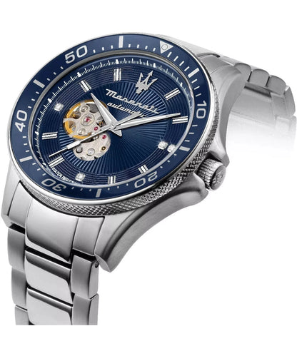 Maserati SFIDA SET Men's R8823140007 Automatic Blue Dial Stainless Steel 44mm