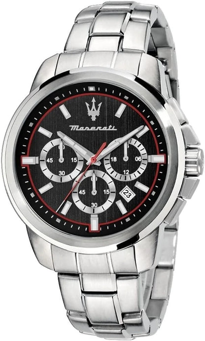 Maserati Mens Successo Quartz Chronograph Watch R8873621009 Stainless Steel 44mm