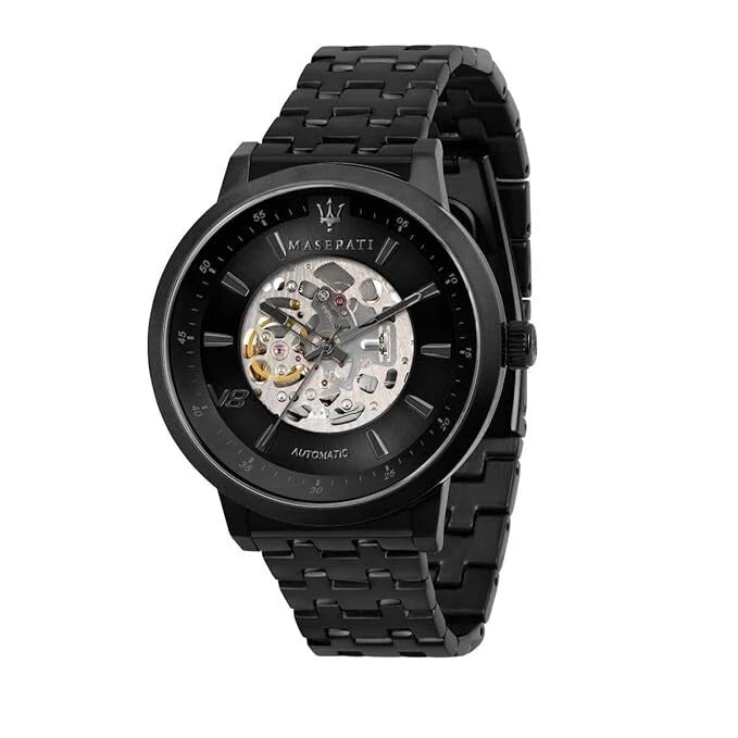 Maserati Granturismo Chronograph R8823134003 Mens Black Skeleton Dial Watch 44mm