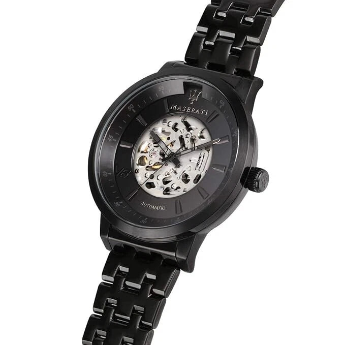 Maserati Granturismo Chronograph R8823134003 Mens Black Skeleton Dial Watch 44mm