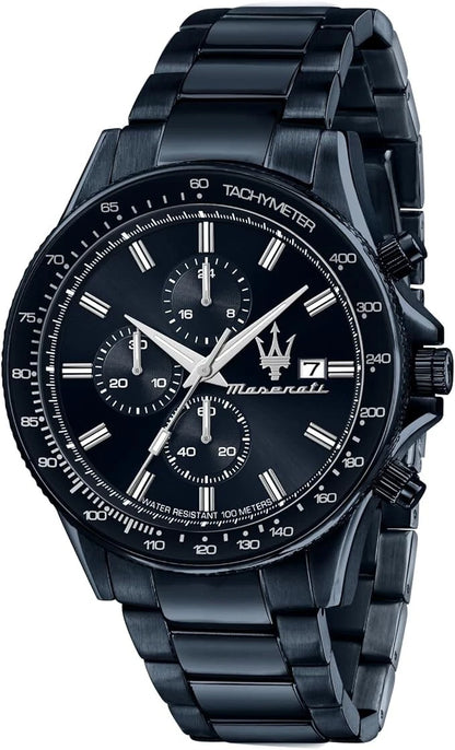 Maserati Men's Chronograph Analog Blue Edition Watch R8873640023 Steel 44mm