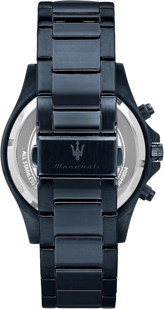 Maserati Men's Chronograph Analog Blue Edition Watch R8873640023 Steel 44mm
