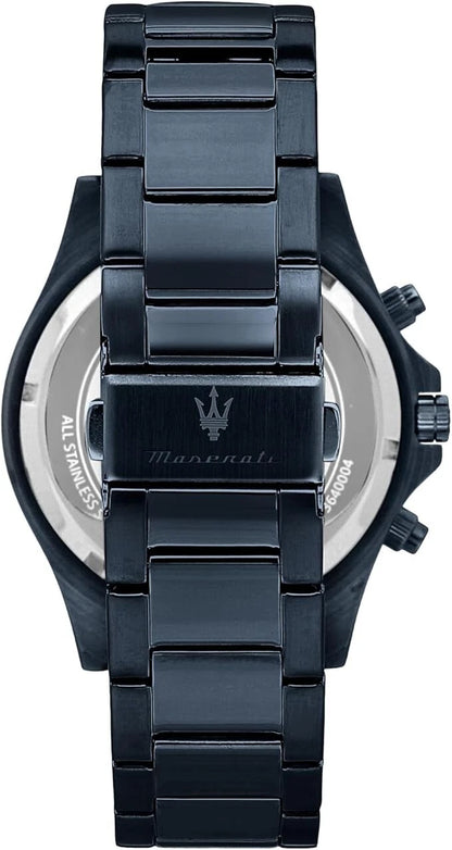 Maserati Men's Chronograph Analog Blue Edition Watch R8873640023 Steel 44mm