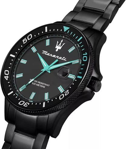 Maserati Aqua Edition Men's Black Watch R8853144001 Quartz Steel Black Dial 44mm