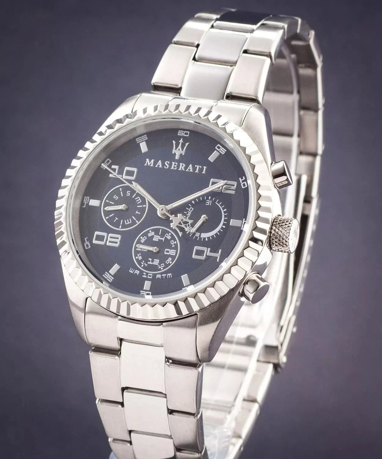 Maserati Competizione Quartz Men's Watch R8853100011 Silver Steel Blue Dial 40mm