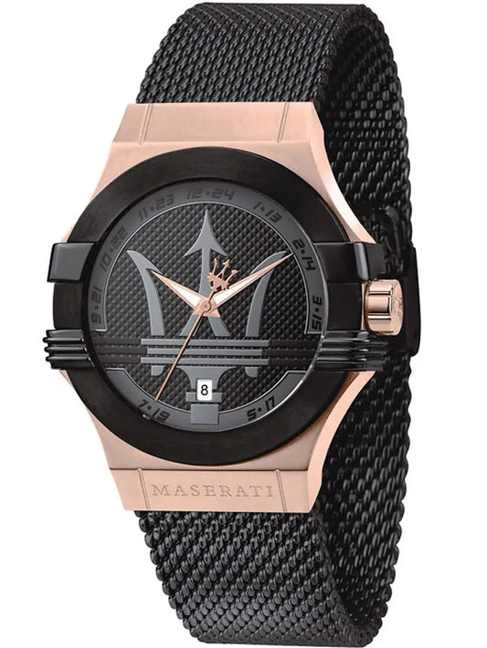 Maserati Potenza Men's R8853108010 Quartz Stainless Steel Watch Black Dial 42mm