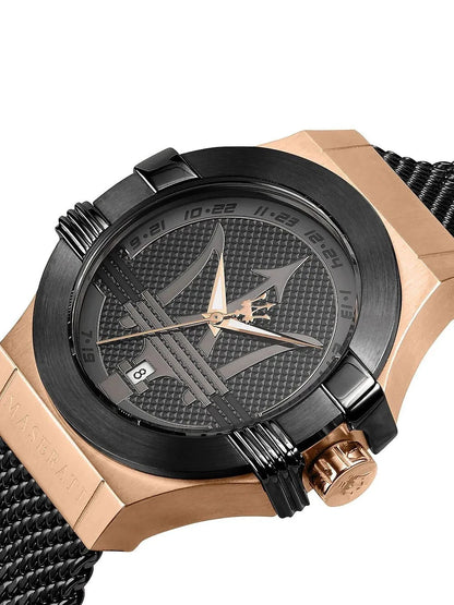 Maserati Potenza Men's R8853108010 Quartz Stainless Steel Watch Black Dial 42mm