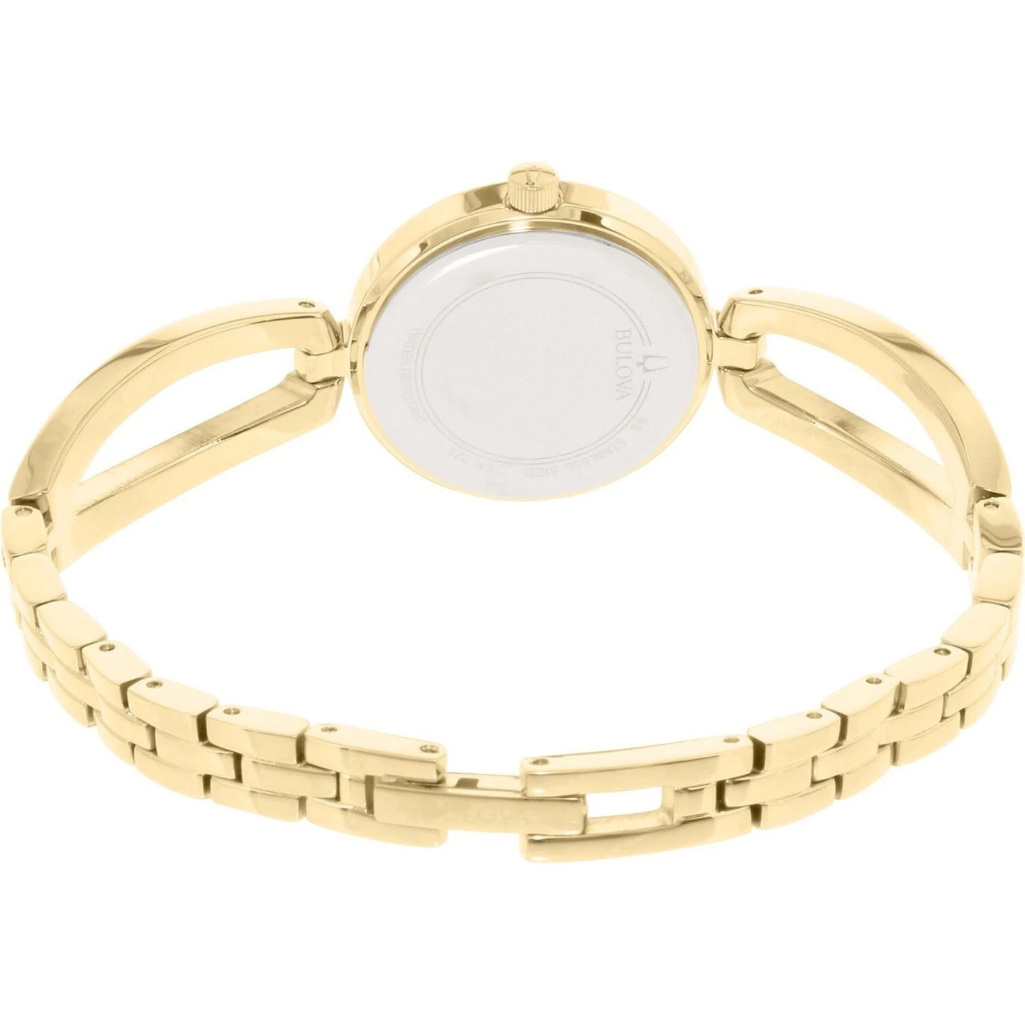 Bulova Women's 98L225 Crystal Gold Stainless Steel Quartz Watch 26mm Dial