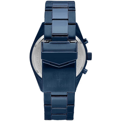 Maserati Blue Edition Men Analogue R8853100025 Quartz Steel Watch Blue Dial 43mm