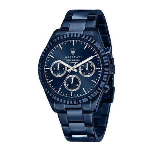 Maserati Blue Edition Men Analogue R8853100025 Quartz Steel Watch Blue Dial 43mm