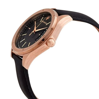 Maserati Circuito Men's Analog Quartz Watch R8851127001 Black Dial Leather 42mm