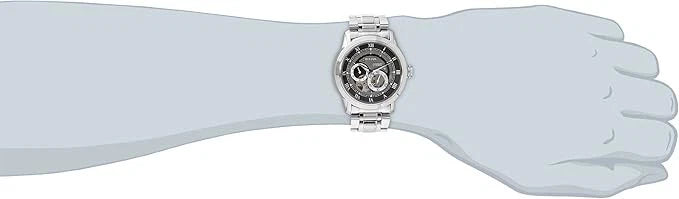 Bulova Men's 96A119 "BVA" Automatic Stainless Steel Watch Black Dial 42mm