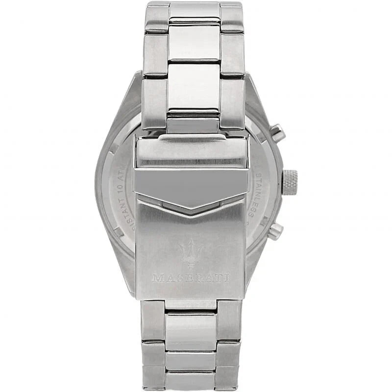 Maserati Competizione Men's R8853100013 Silver Quartz Steel Watch Blue Dial 43mm