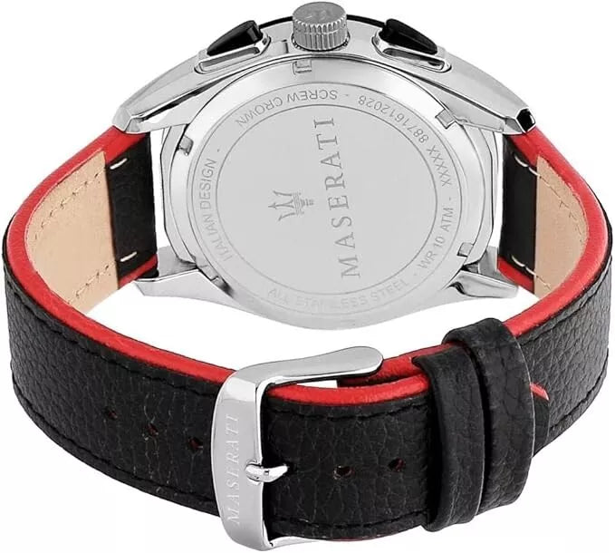 Maserati Traguardo Men's Quartz Chronograph Watch R8871612028 Black Dial 45mm