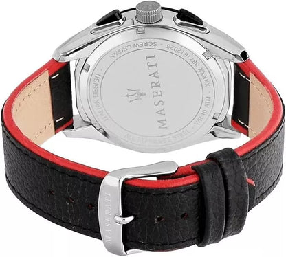 Maserati Traguardo Men's Quartz Chronograph Watch R8871612028 Black Dial 45mm