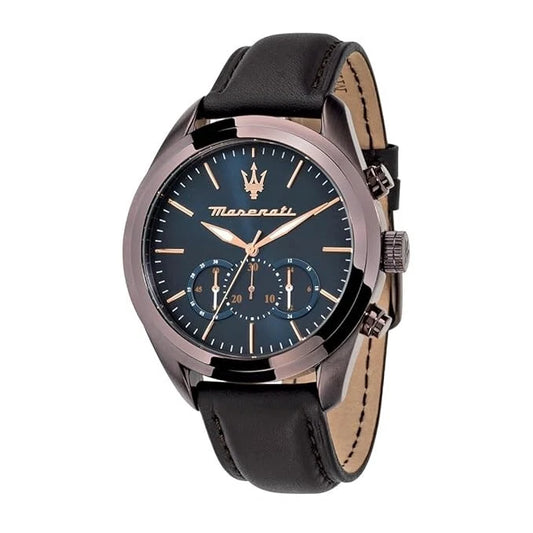 Maserati Traguardo Men's R8871612008 Analog Quartz Chronograph Watch 45mm Dial
