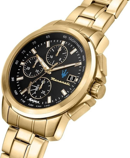 Maserati Men's Successo R8873645002 Quartz Gold Stainless Steel 45mm Black Dial