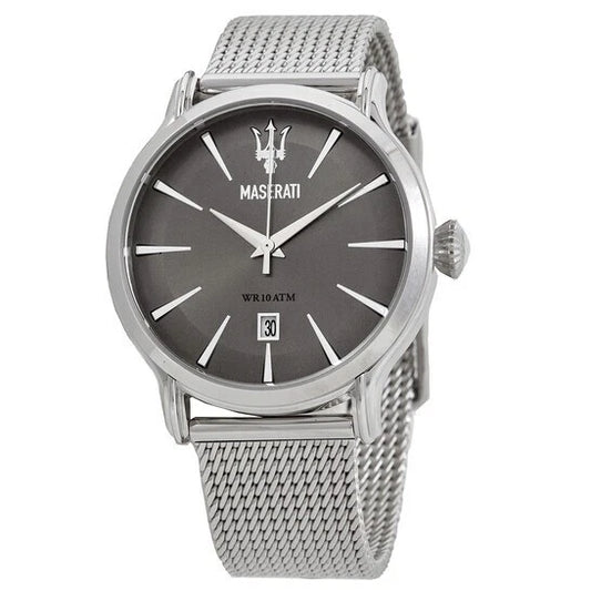 Maserati Epoca Men’s Quartz Grey Dial Watch R8853118002 Stainless Steel 42mm