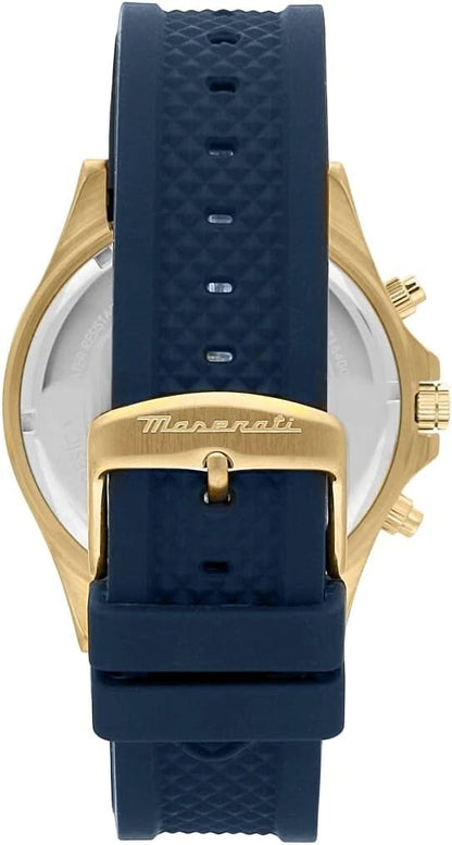 Maserati Sfida Men's Chronograph Quartz Watch R8871640004 Silicone Band 44mm