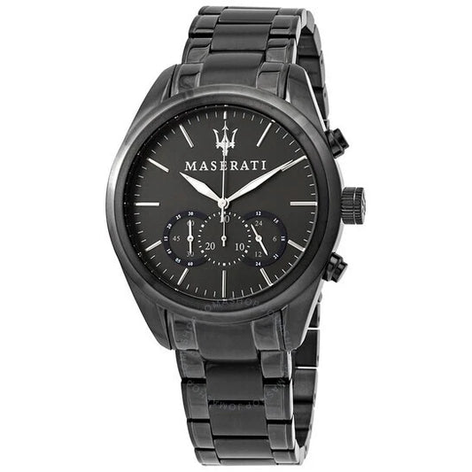 Maserati Traguardo Men's Analog Quartz Watch R8873612002 Steel 45mm Black Dial