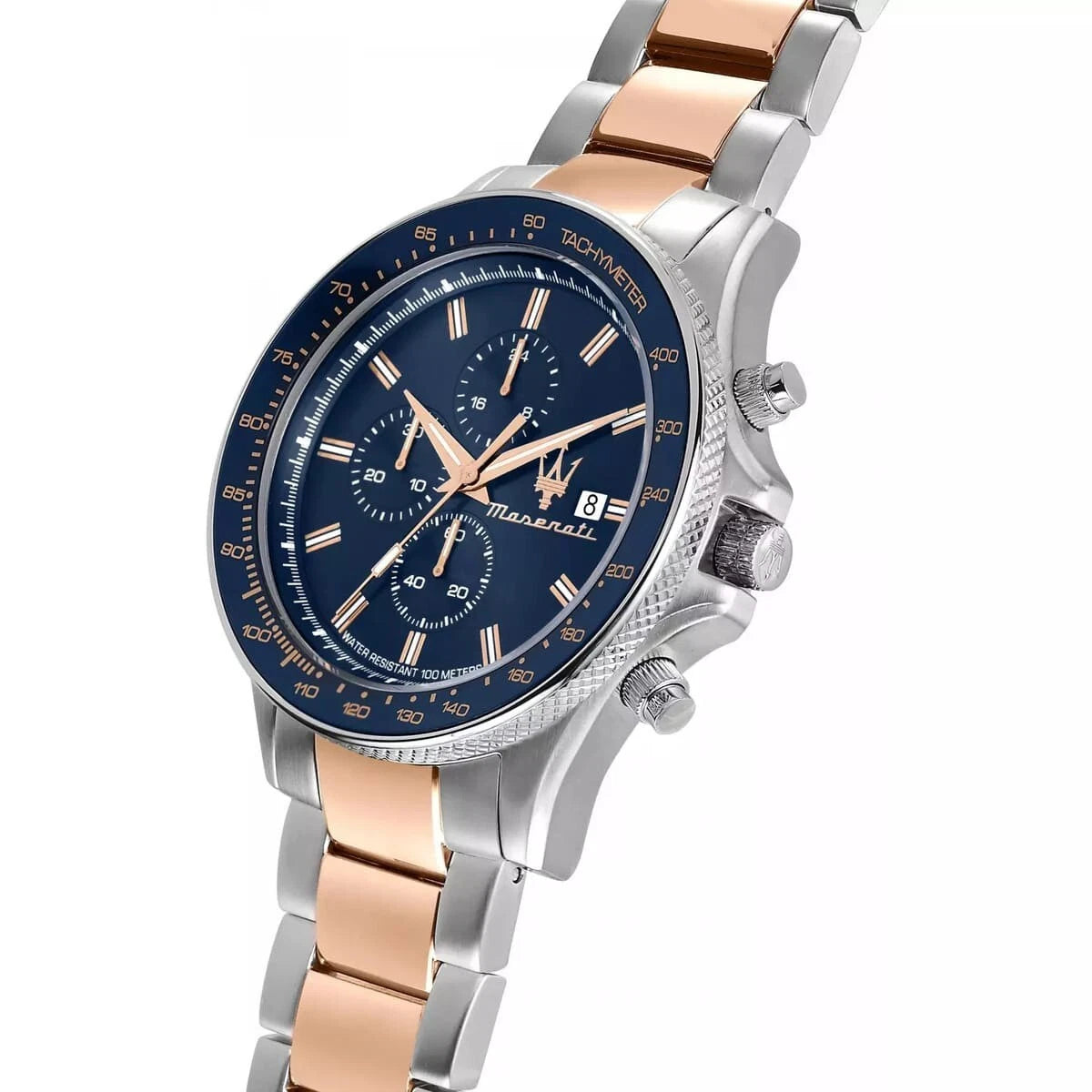 Maserati SFIDA Men's Quartz Watch R8873640014 Stainless Steel Blue Dial 44mm