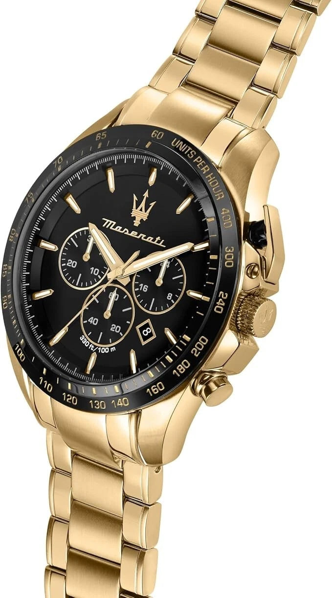 Maserati Traguardo Men's Watch R8873612041 Chronograph Quartz Steel Dial 45mm