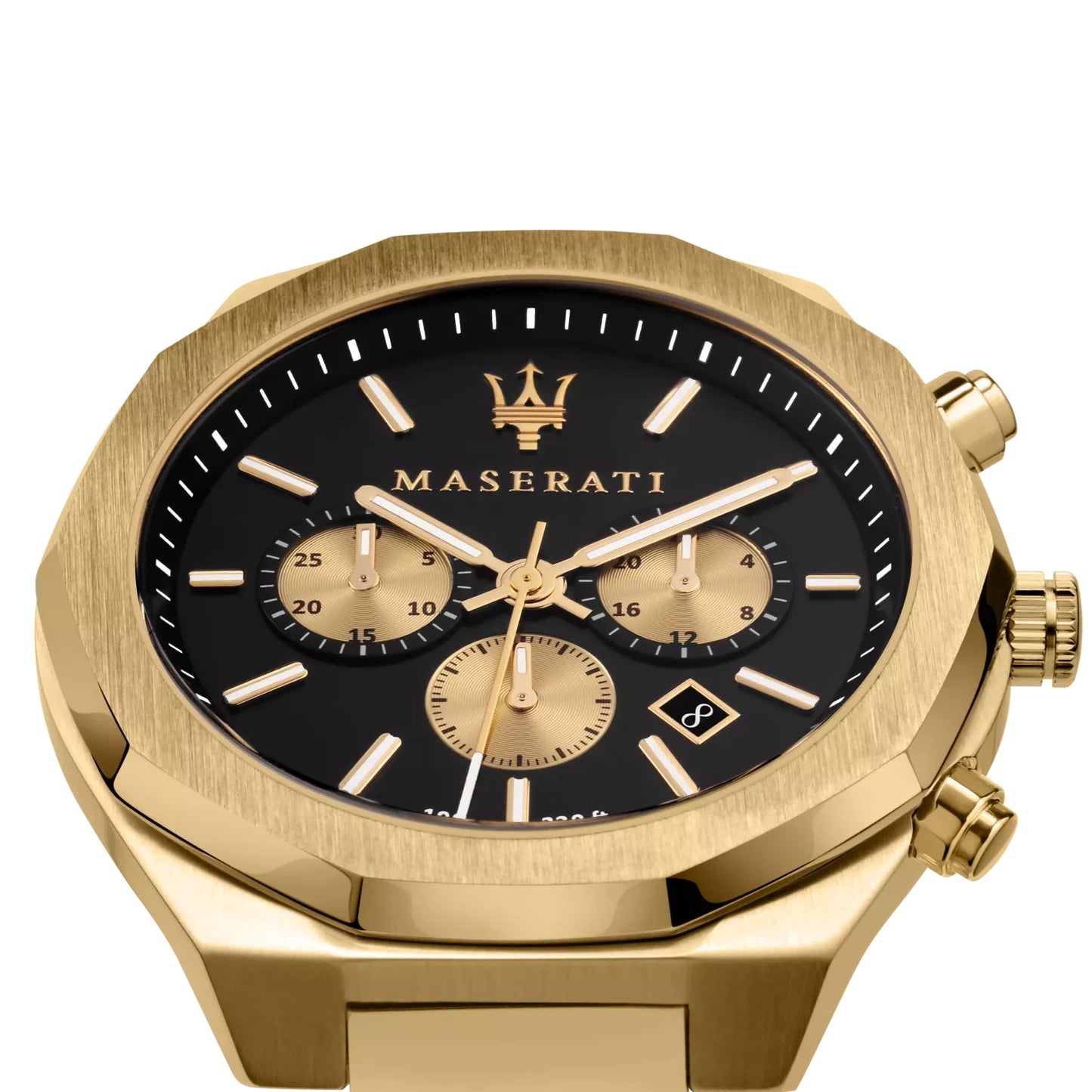 Maserati Stile Men's R8873642001 Chronograph Quartz Steel Watch Black Dial 45mm