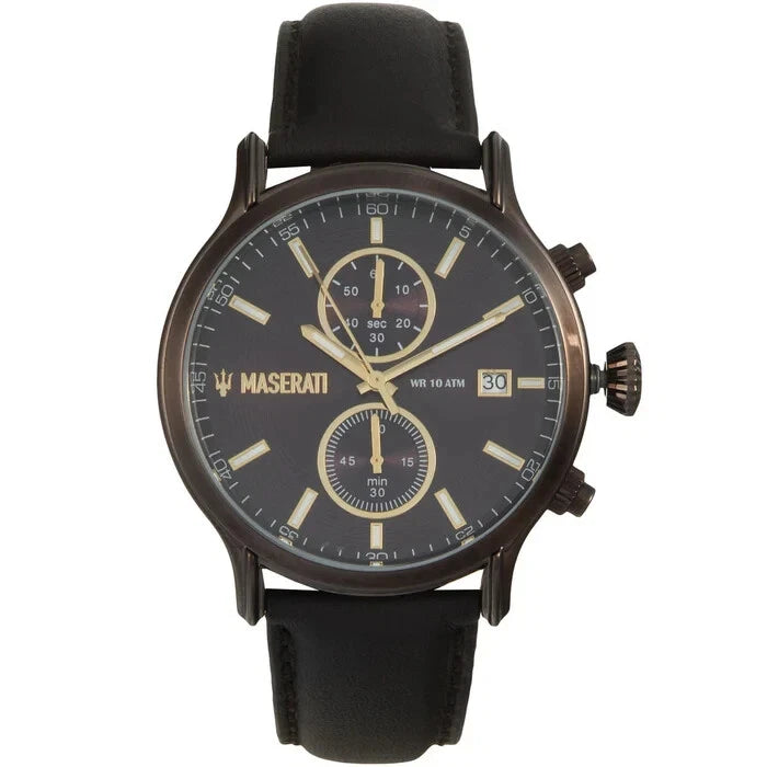 Maserati R8871618006 Men's Analog Brown Dial Mechanical Hand Wind 48mm Watch