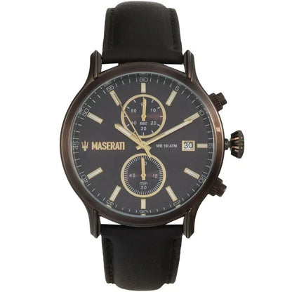 Maserati R8871618006 Men's Analog Brown Dial Mechanical Hand Wind 48mm Watch