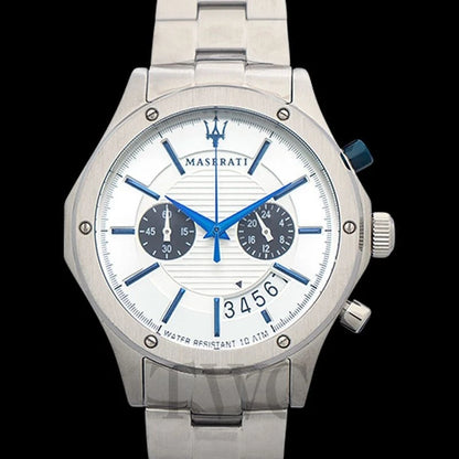 Maserati Men's Circuito Quartz Analog Watch R8873627005 Silver Metal 44mm Dial