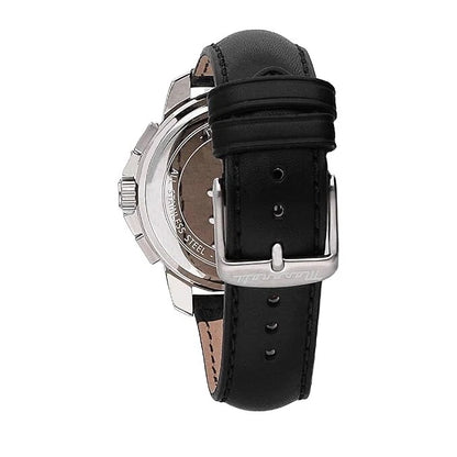 Maserati Successo Men's R8871621006 Quartz Steel Watch Black Leather Strap 44mm
