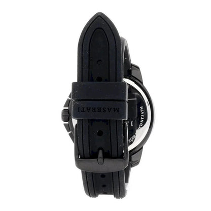 Maserati Sfida R8851123004 Mens Black/Silver Dial Quartz Rubber Strap 44mm Watch